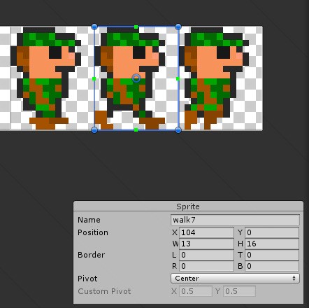 Important: In the sprite editor, name each sprite (frame) consistently across all sprite sheets. The name is used as key for the mapping between sprite sheets.