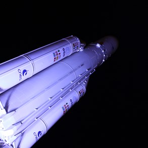 A model of an ESA rocket.