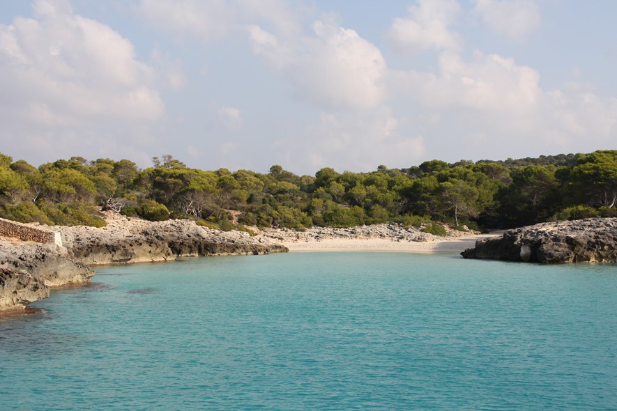 One of many beautiful and difficult to reach beaches on Menorca.