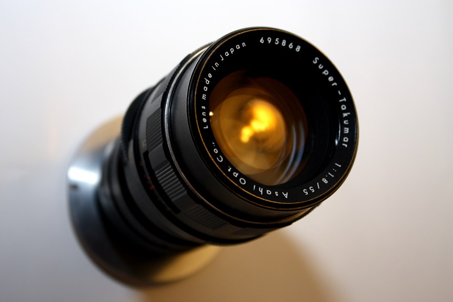 Pentax 55/1.8 with extension tubes and adapter.