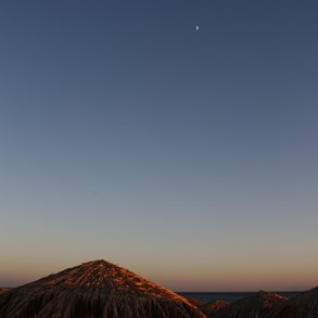 Evening moon.