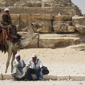 A lot of people were hanging around the pyramids, more than happy to sell you something.