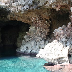 Apparently, this cave was used by smugglers. We went for a swim inside.