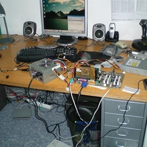 Without the box. Looks messy, but it starts!