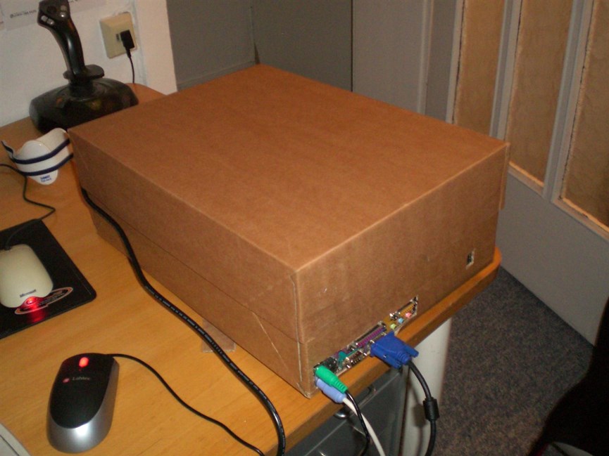 Second cardboard computer.