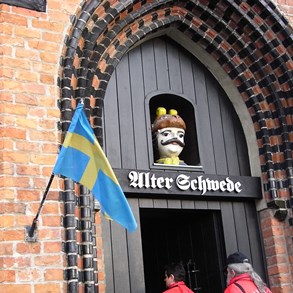 Restaurant in Wismar; the city used to belong to Sweden.