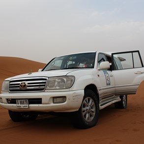 We went for some dune bashing in the desert.
