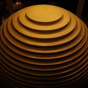 The mass damper in the top of Taipei 101, with a weight of 660 metric tonnes.