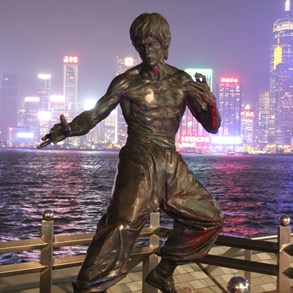 Bruce Lee, on the Avenue of Stars.