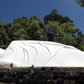 This Buddha statue is 49 meters long.