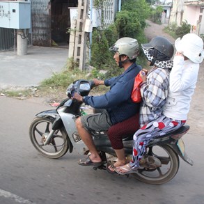 Popular means of transportation in Vietnam.