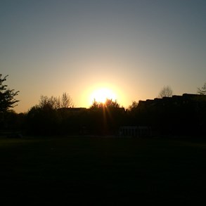 Sunset.
