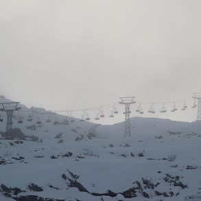 The ski lift at Riksgr&auml;nsen, the very north of Sweden.